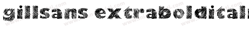 gillsans extrabolditalic字体转换